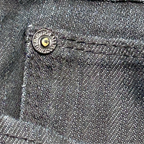 7 For All Mankind Kimmie Straight Indigo Rare Rainbow Crystal Pockets Size 31 - Picture 4 of 13